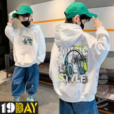Ethereal Enchantment Dreamy White Kids Oversized Hoodie
